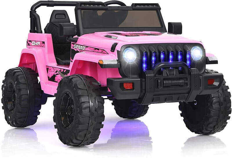 12V Kids Ride-on Jeep Car Battery Powered Electric Truck with Parental Remote Control