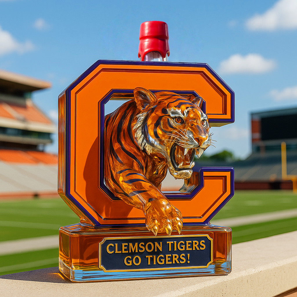 Clemson Tigers Limited Edition Whiskey Bottle