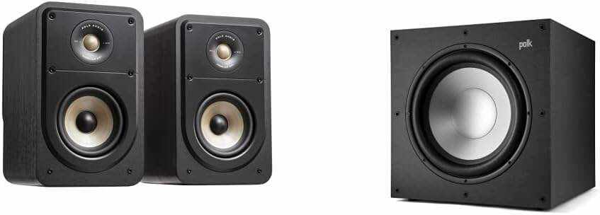 Polk Audio Signature Elite ES20 Bookshelf Speaker - Hi-Res Audio Certified,Dolby Atmos & DTS:X Compatible, 1