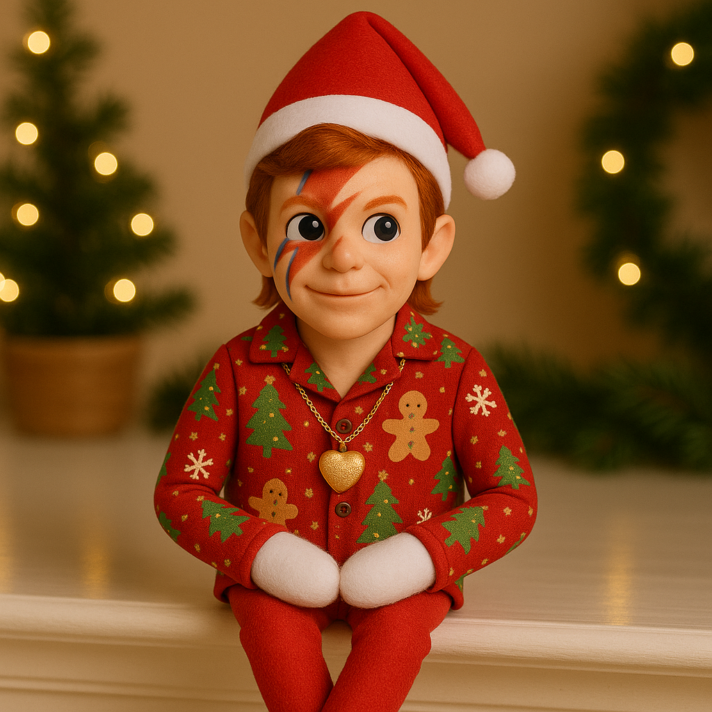 David Bowie Christmas Elf Doll