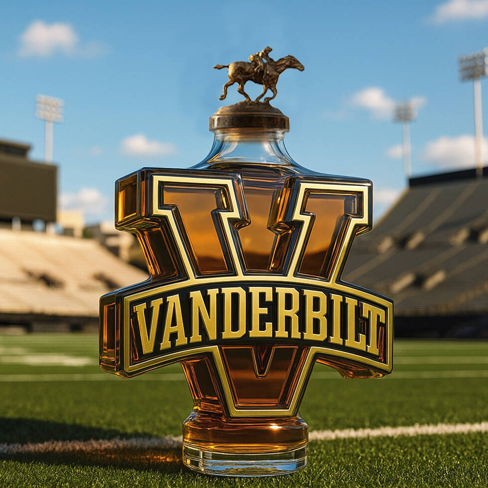 Vanderbilt Commodores Whiskey Bottle