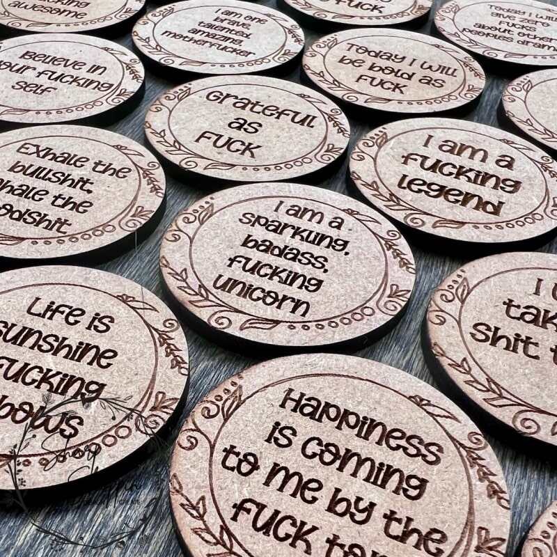 Sweary Affirmation Token Set