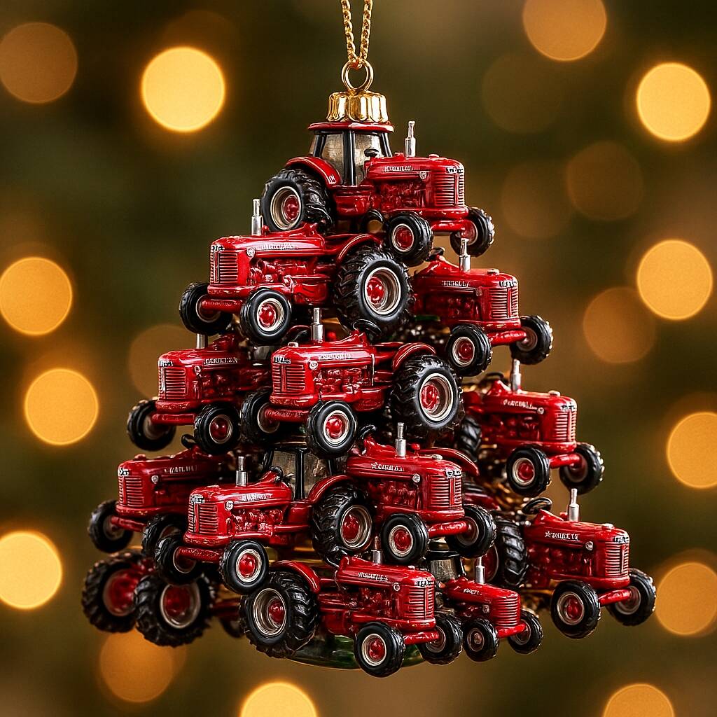 Tractor Tree Christmas Ornament