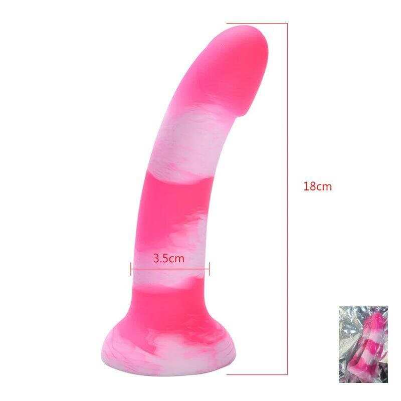 Realistic Liquid Silicone Dildo – Pink G-Spot and Anal Masturbator with Suction Cup