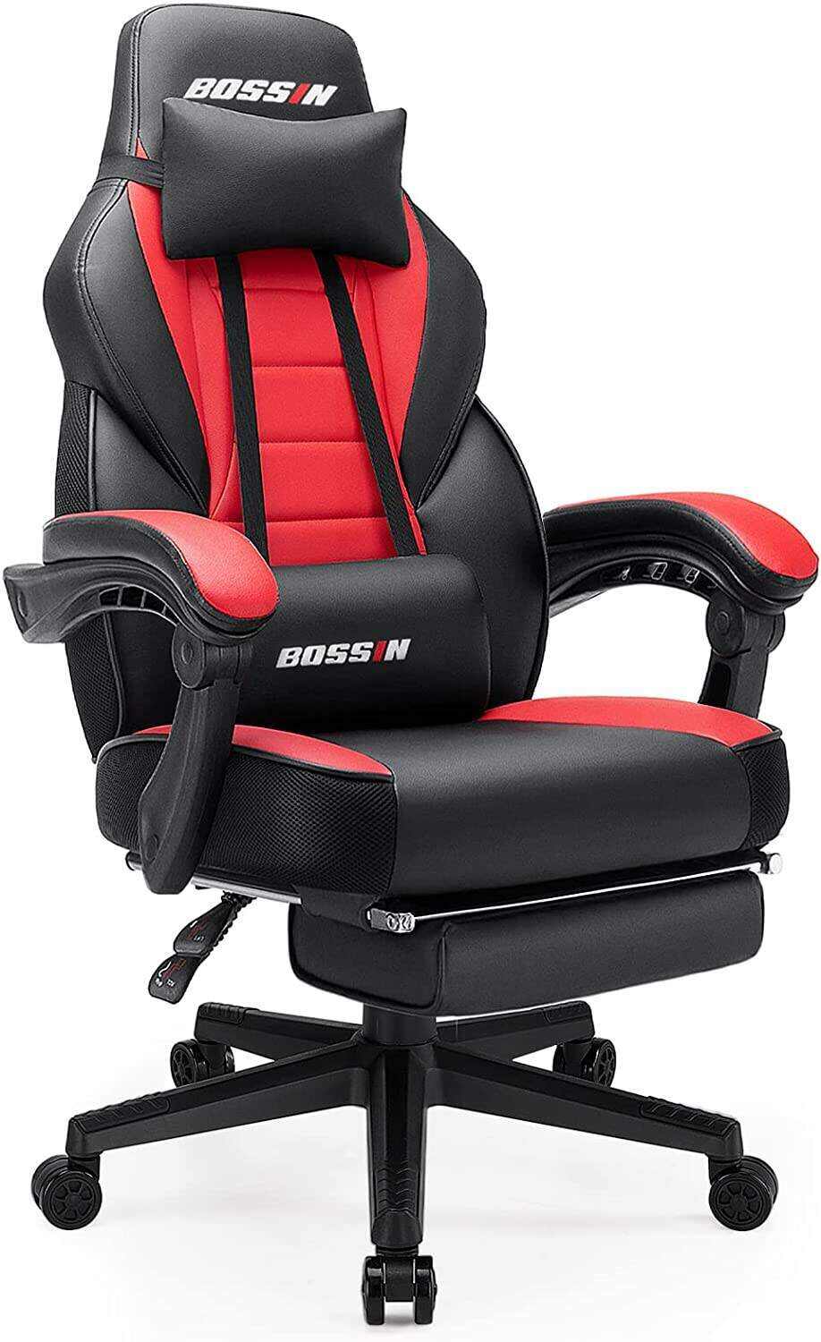 LEMBERI Video Game Chairs with footrest,Gamer Chair for Adults,Big and Tall Gaming Chair 400lb Capacity,Gaming Chairs for Teens,Racing Style Gaming Computer Chair with Headrest and Lumbar Support
