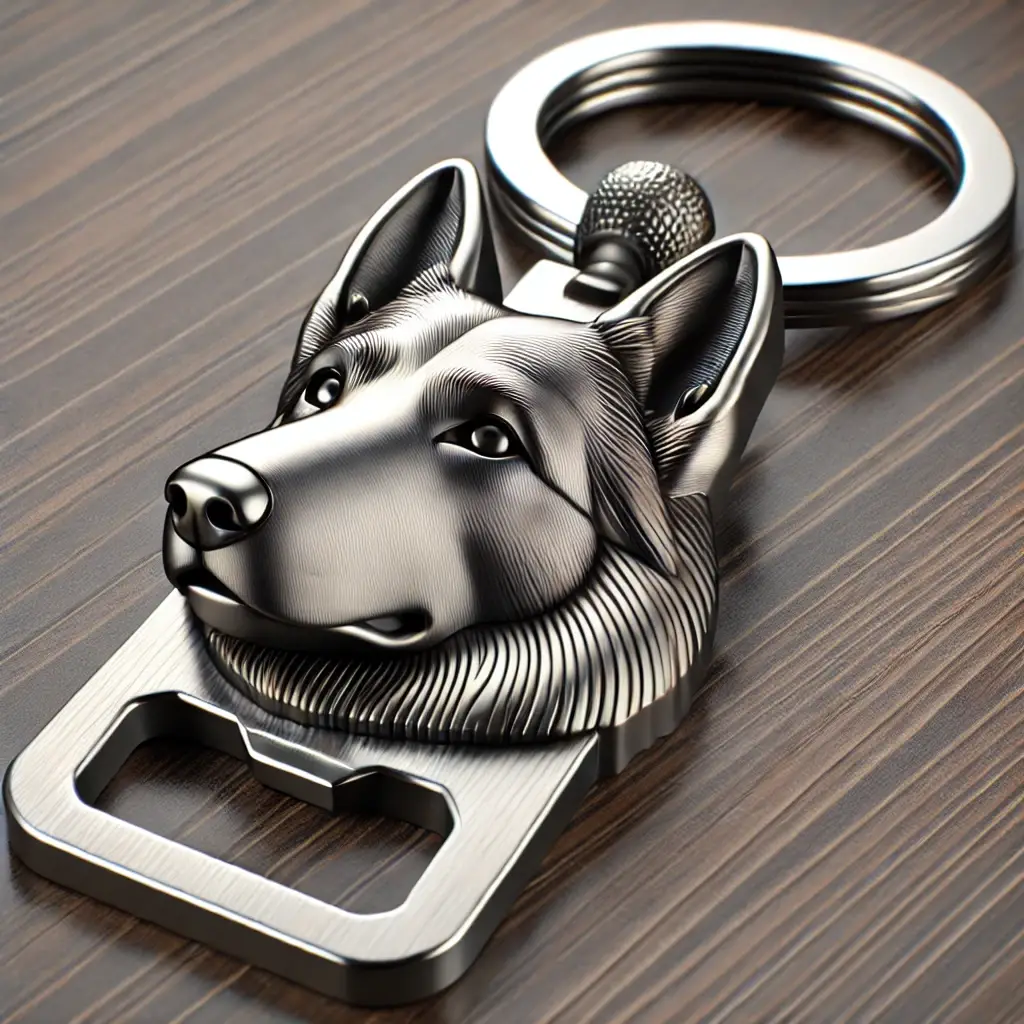 Pet dog bottle opener keychain