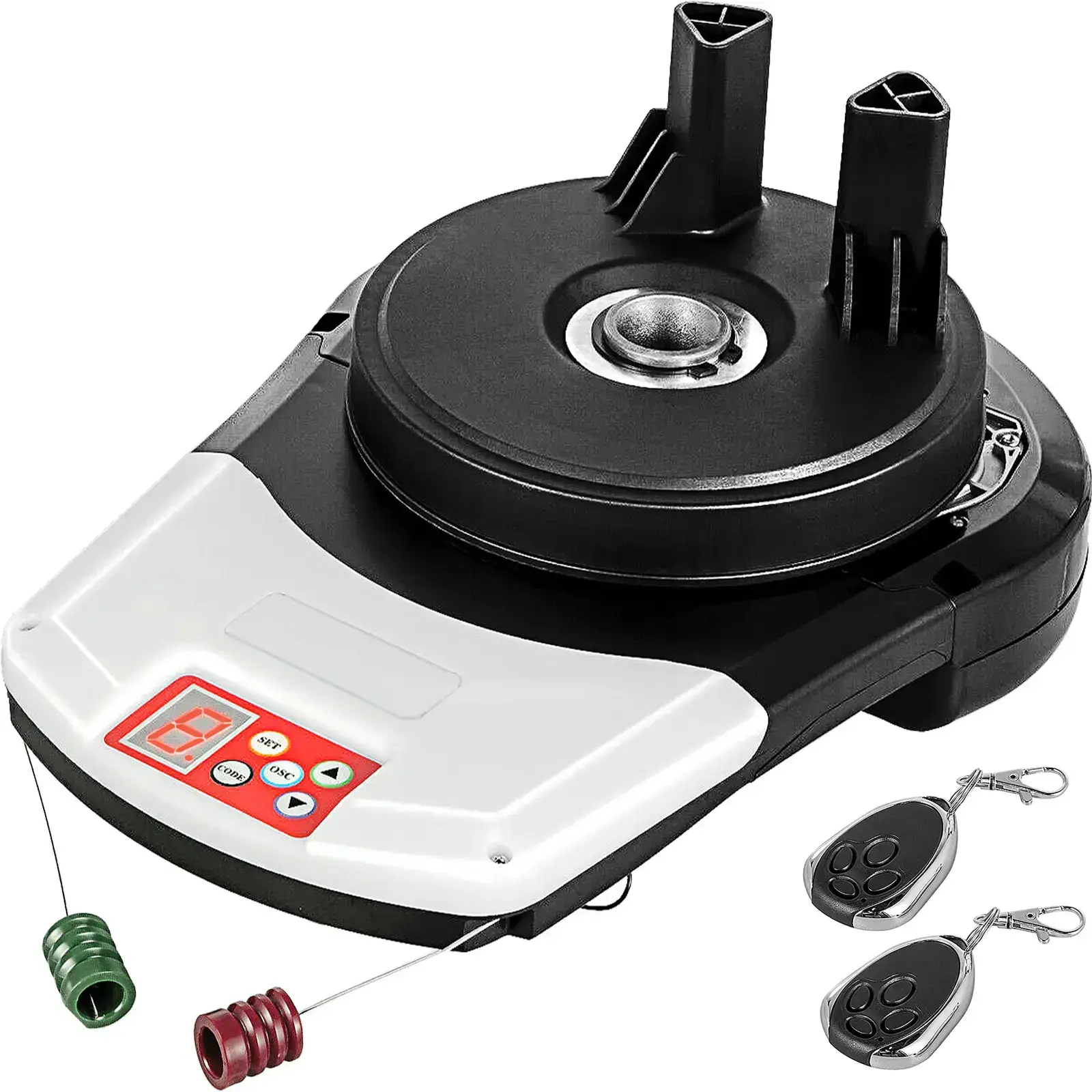 Garage Roller Door Opener,  800 N Lift Force 164 ft Remote Control, 110V Electric Roller Gate Opener, Auto Garage Roller Gate Opener Kit with 2 Remote, Apply for Garage Store