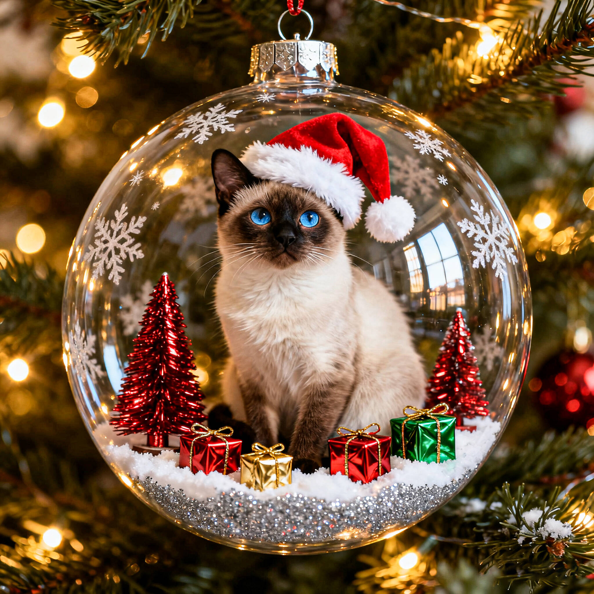 2025 Cat Crystal Ornament Set