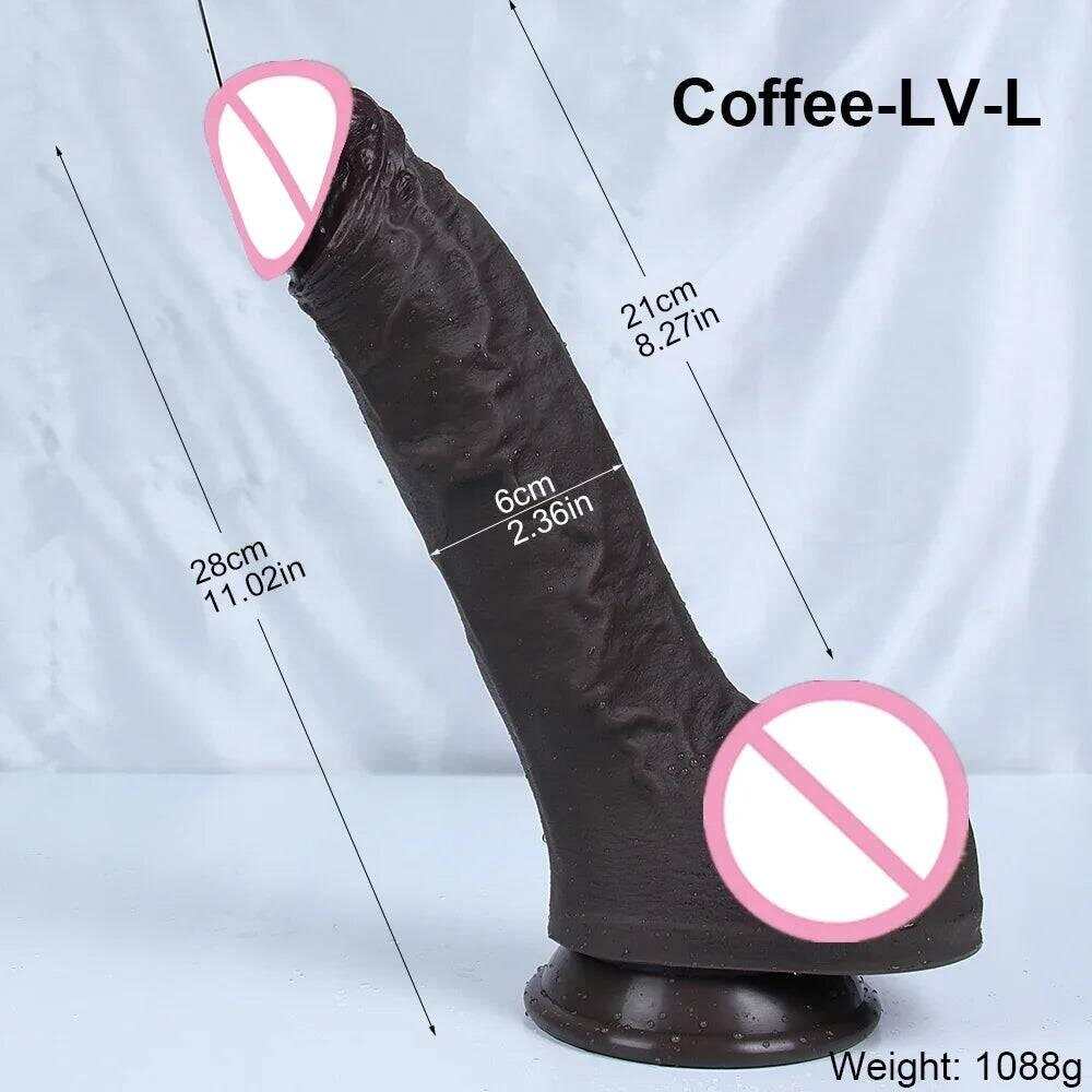 7cm Diam Huge Long Dick Realistic Dildo Soft Penis Suction Cup Anal Sex Toys For Woman Vagina Massager G Spot Masturbation Cock