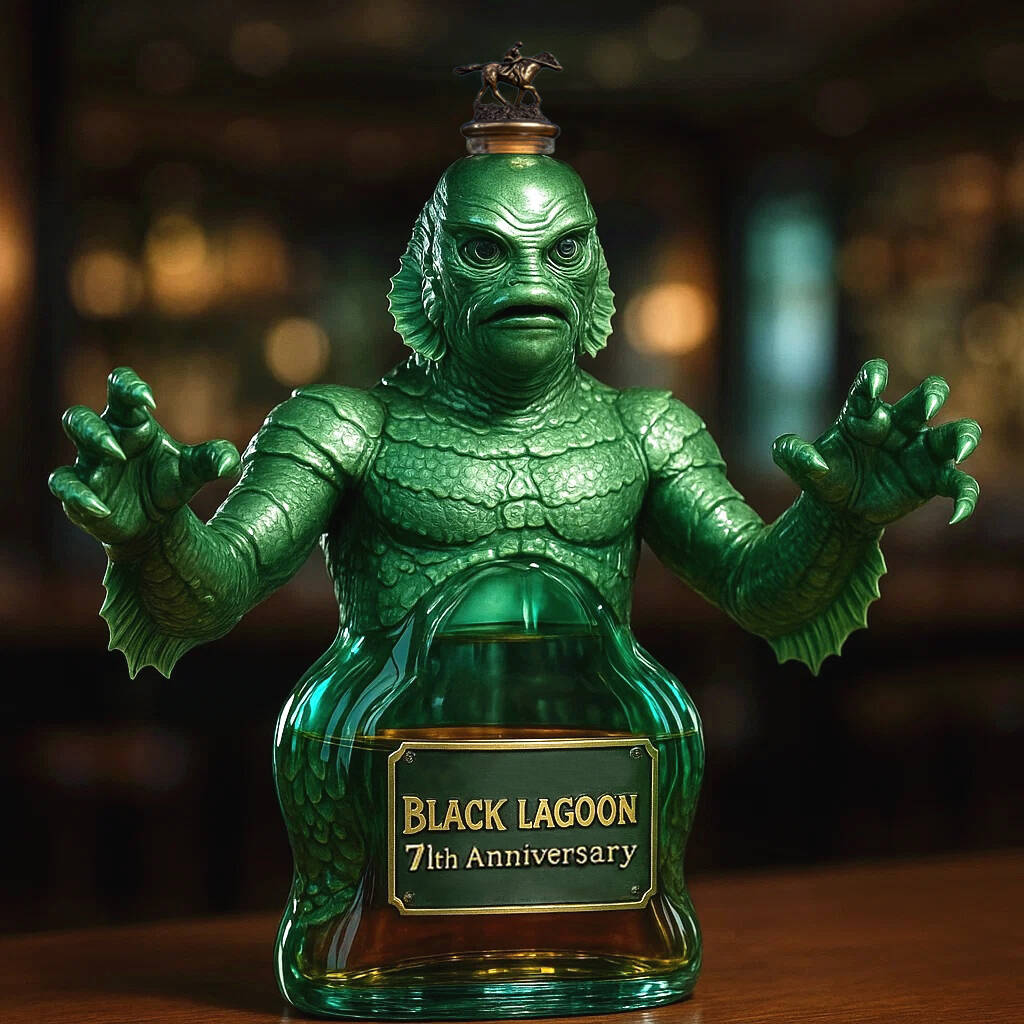 Creature from the Black Lagoon 71st Anniversary Whisky Bottle