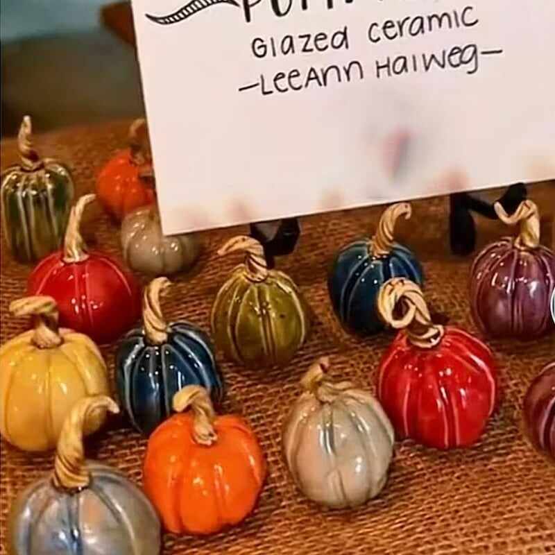 🎃Hand Made Ceramic Mini Miniature Pumpkin