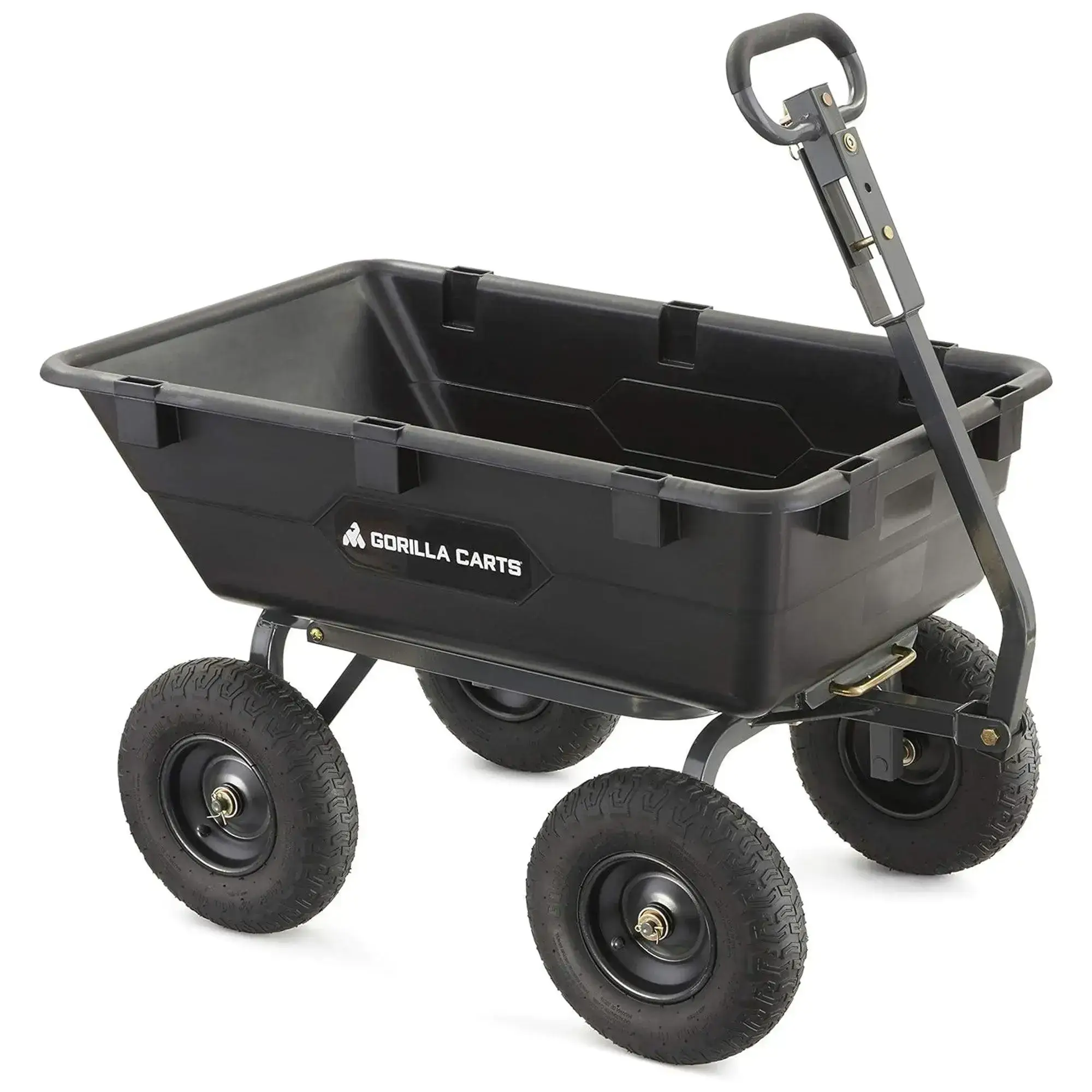 Heavy Duty Poly Yard Dump Cart – 600 lb / 800 lb / 1200 lb Utility Garden Wagon