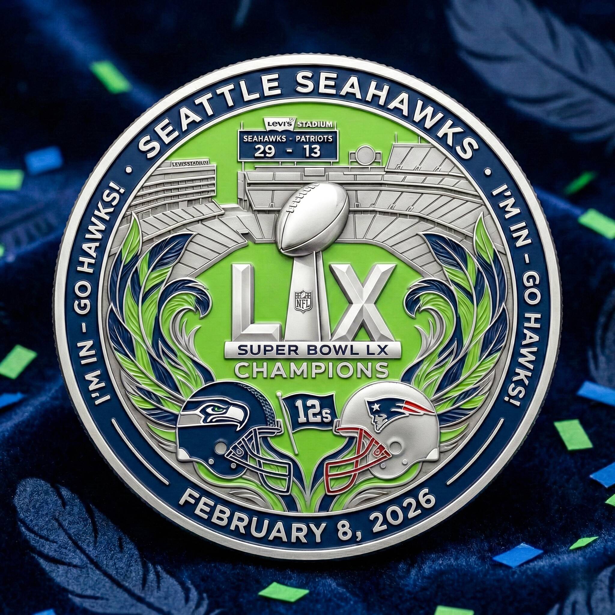 Seattle Seahawks Super Bowl LX Champions Commemorative Coin