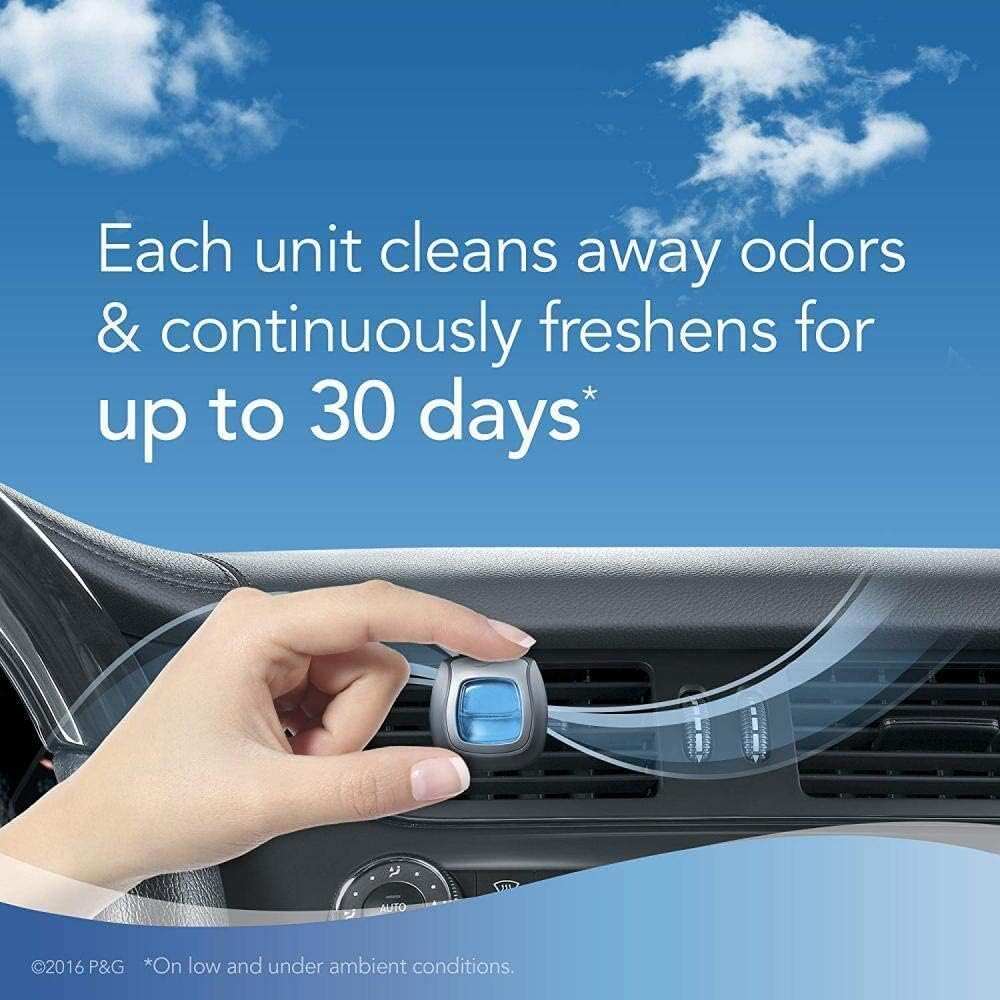 Febreze Car Air Fresheners, New Car Scent, Odor Eliminator for Strong Odors Car Vent Clips (2 Count)