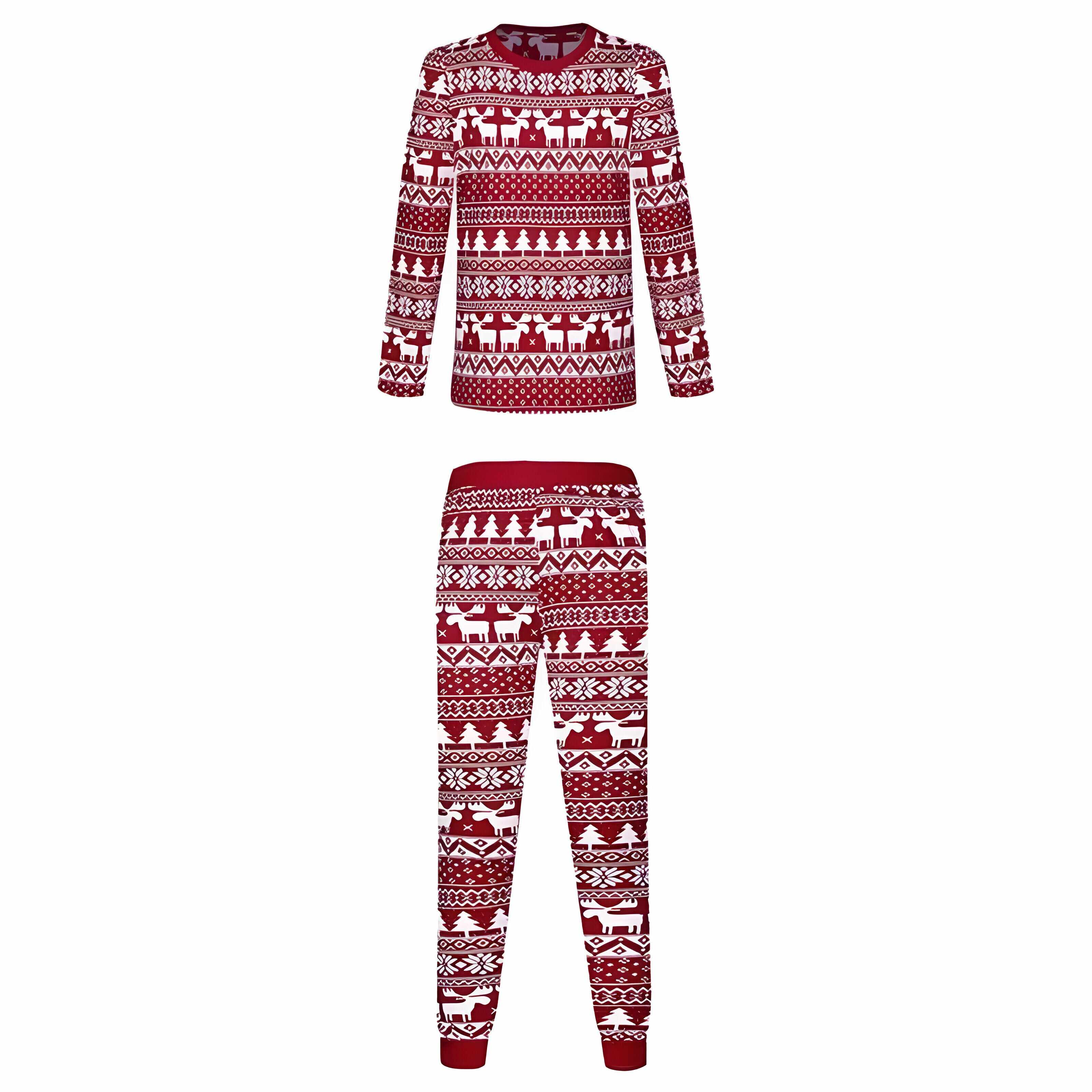 Mens Long Sleeve Matching Family Christmas Pajamas