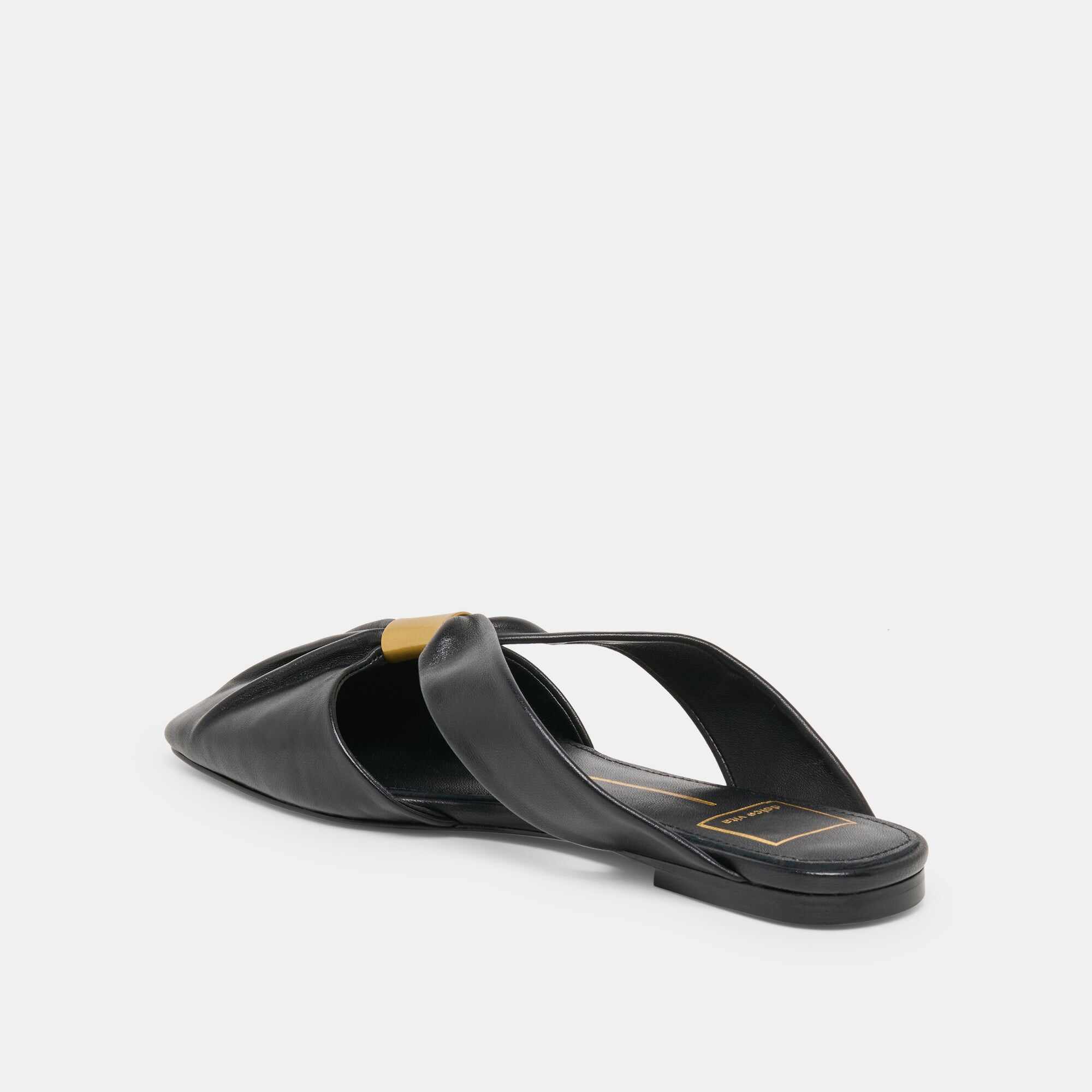 FRANEY FLATS BLACK LEATHER