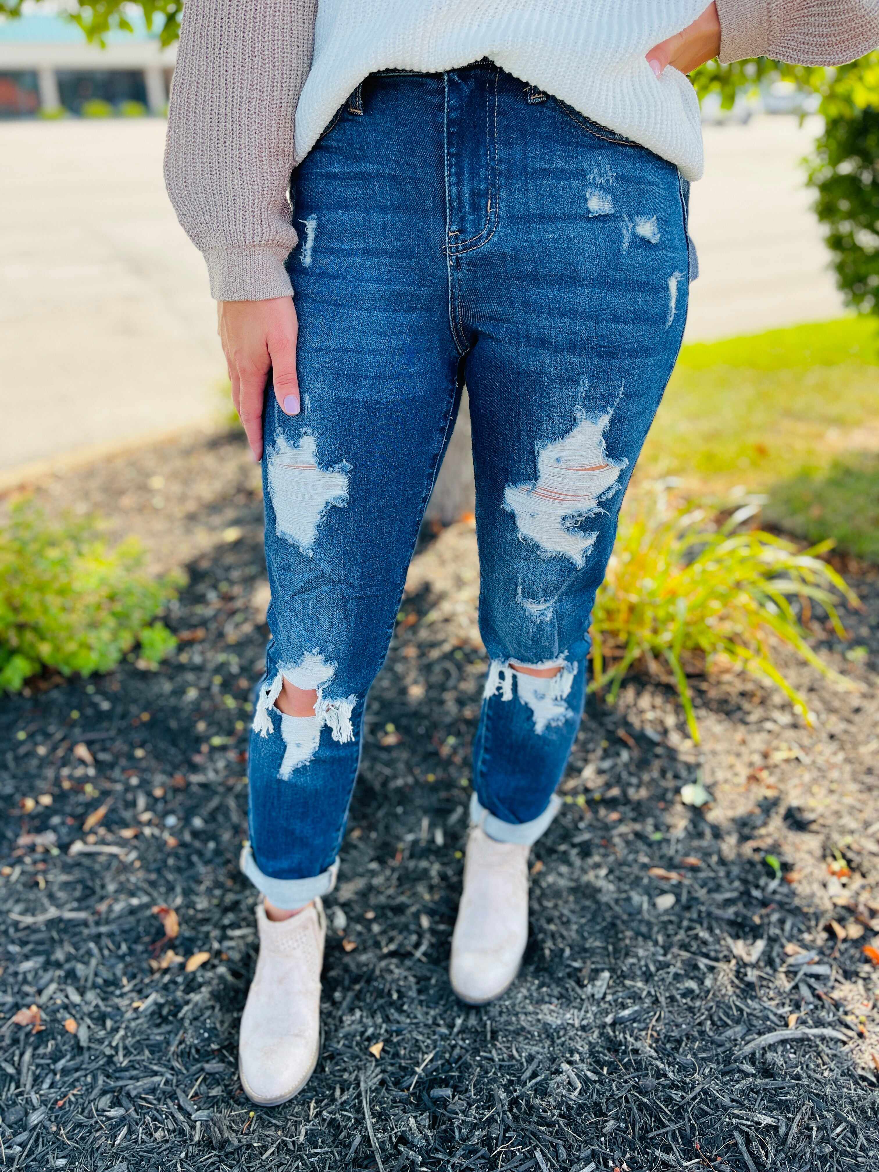 PLUS/REG  A+ Boyfriend Jeans