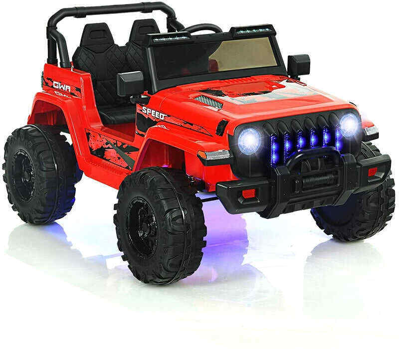 12V Kids Ride-on Jeep Car Battery Powered Electric Truck with Parental Remote Control