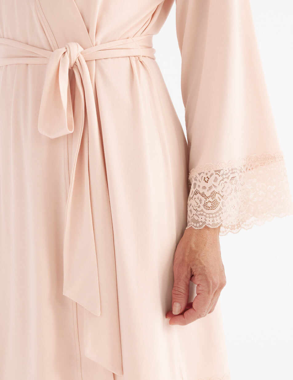 Lace Trim Robe