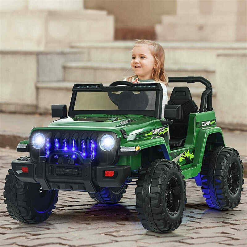 12V Kids Ride-on Jeep Car Battery Powered Electric Truck with Parental Remote Control