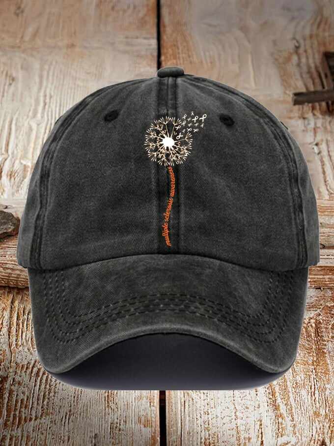 Unisex In March We Wear Orange Dandelion M.S Awareness Print Hat
