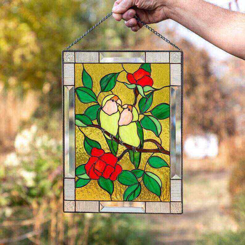 🎉Mother's Day Pre-sale - 49% OFF-Cardinal Stained Glass Window Panel
