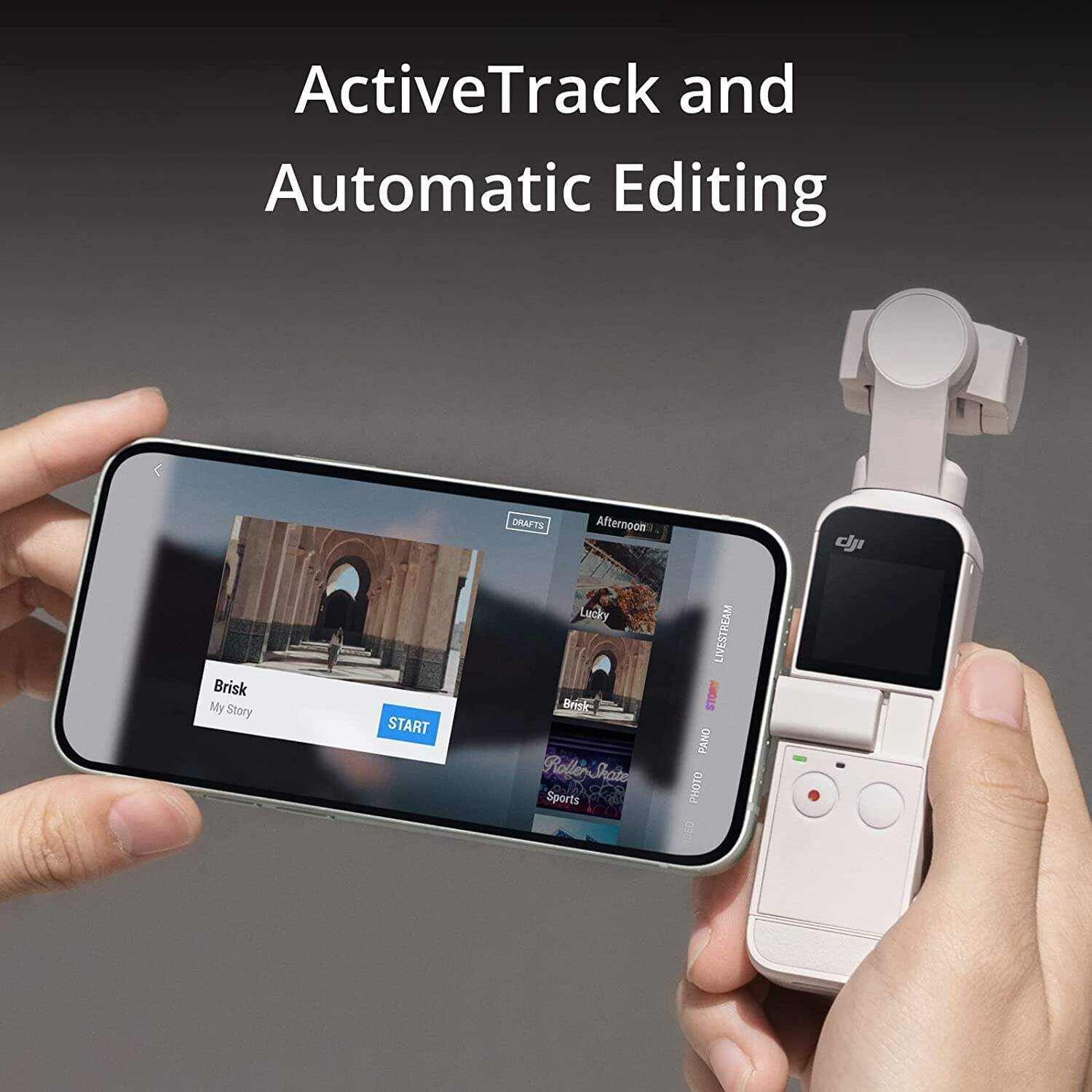 DJI Pocket 2 Creator Combo, 3 Axis Gimbal Stabilizer with 4K Camera, 1/1.7