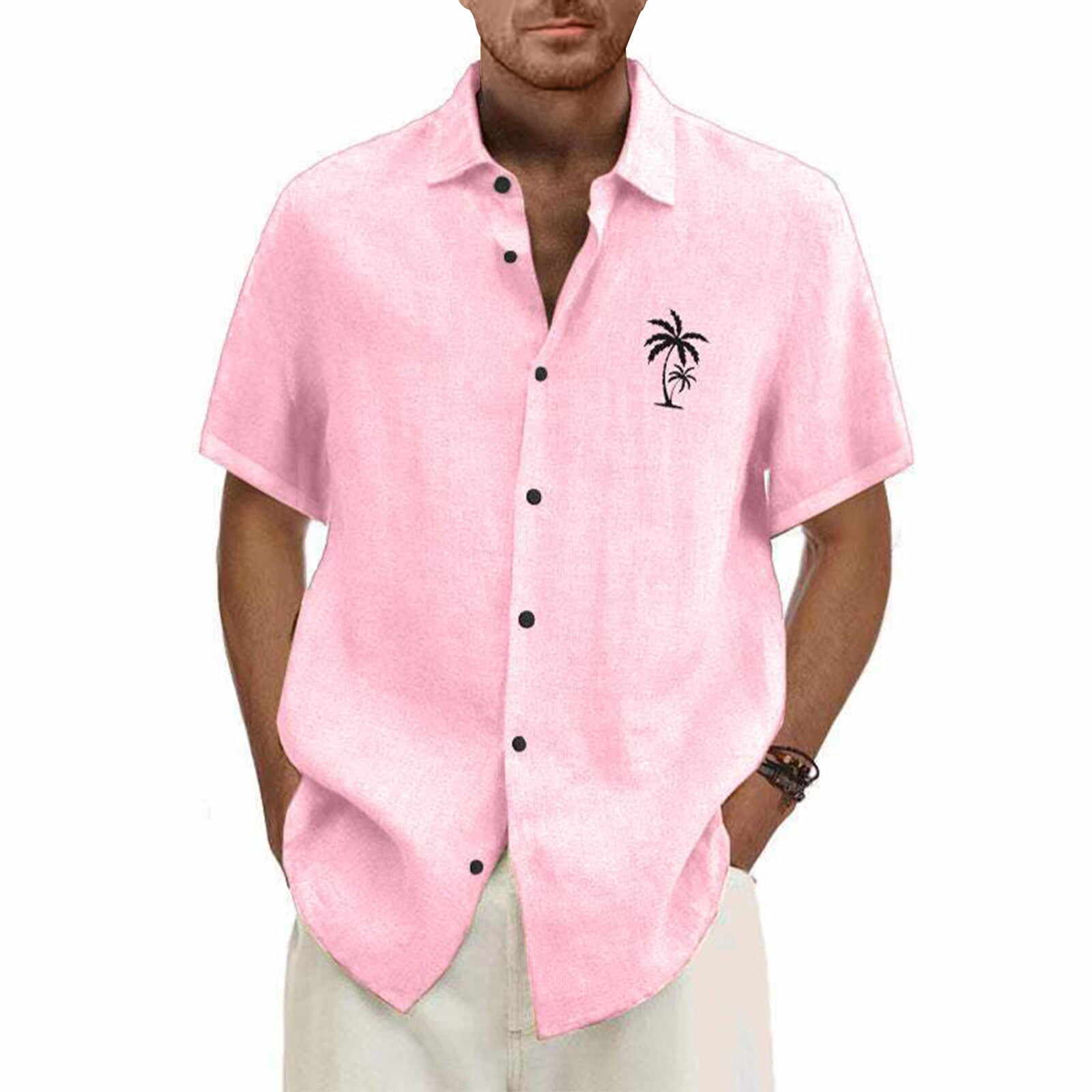 Classic Beach Men Polo Shirt Collar Short Sleeved Work Shirts for Men