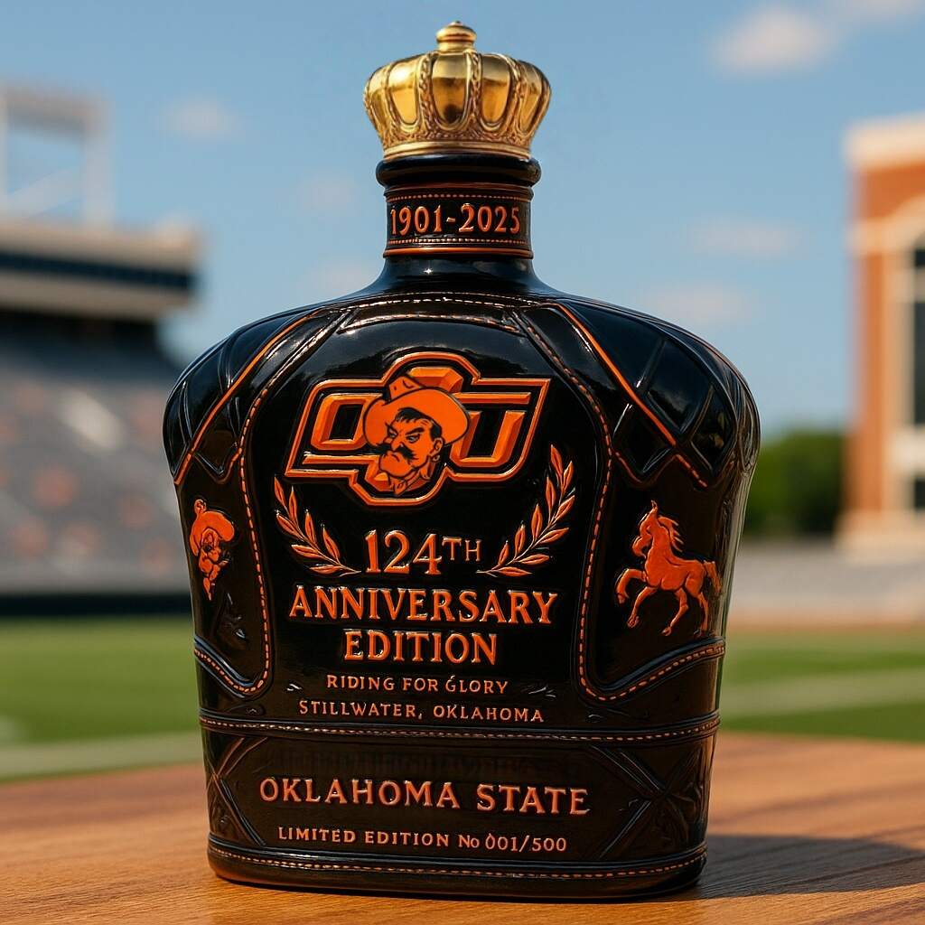 OSU Cowboys 124th Anniversary Whiskey Bottle