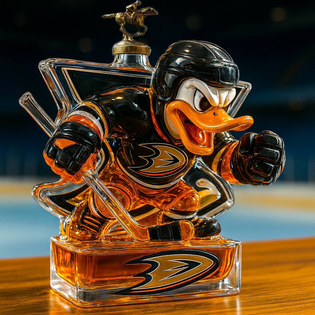 Anaheim Ducks Whiskey Bottle