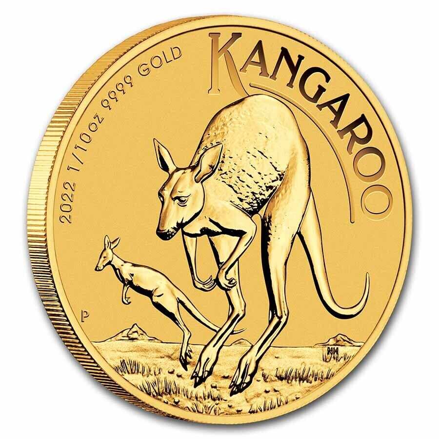 2022 Australia 1/10 oz Gold Kangaroo