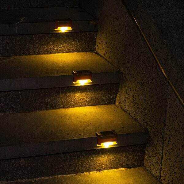 LED Solar Lamp Path Staircase Outdoor Waterproof Wall Light