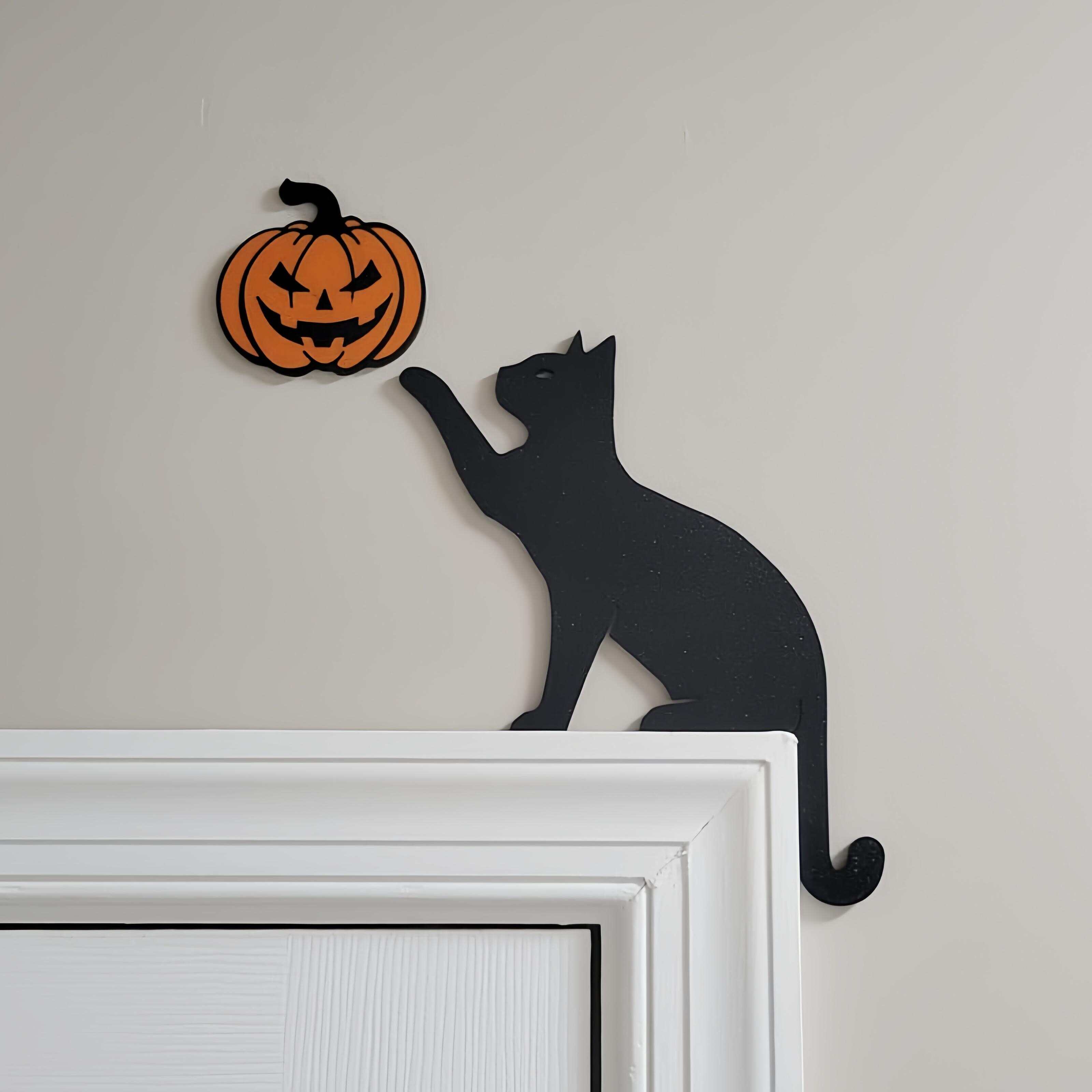 Ghost Cat Door Corner Topper Set