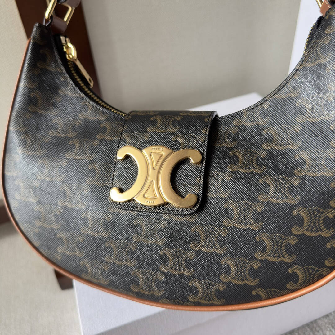 Ava Signature-Shoulder Bag – Heritage-Inspired Coated Canvas with Oversized Logo Print & Versatile Styling