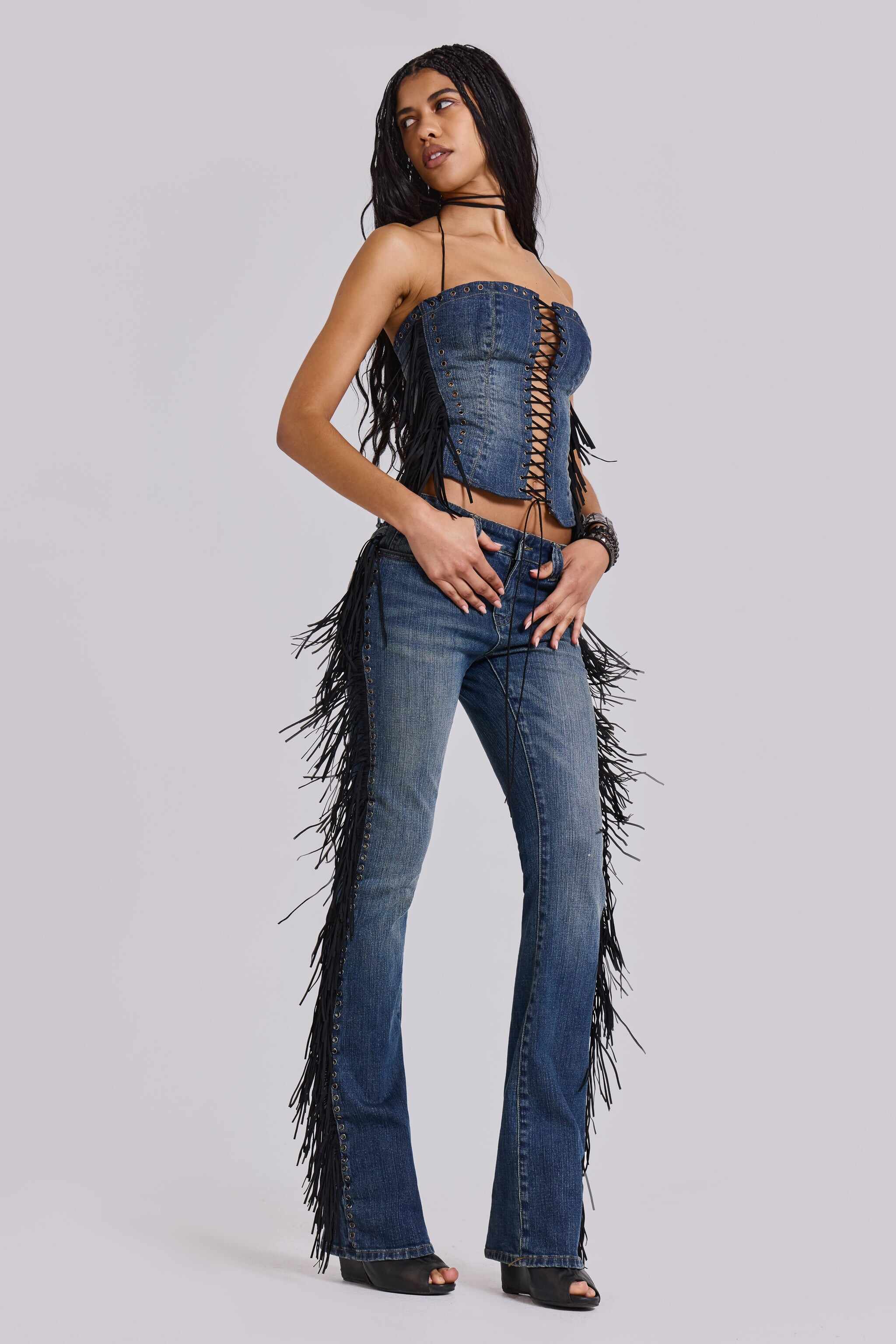 El Topo Fringe Bootcut Jeans