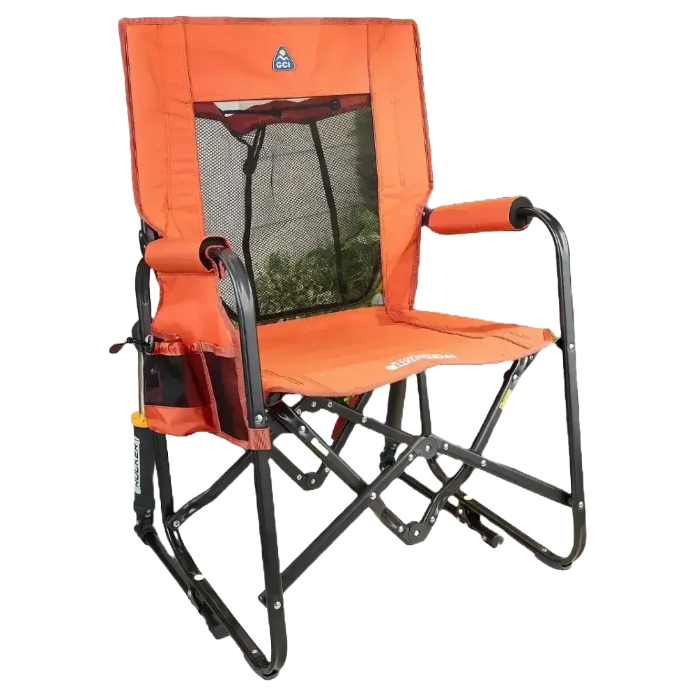 Outdoor Stowaway Rocker with Storage Pouch