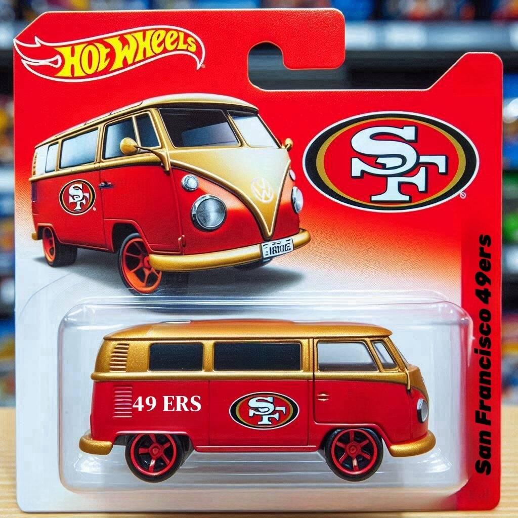 🚌🏈Football Team T2 camper Hot Wheels