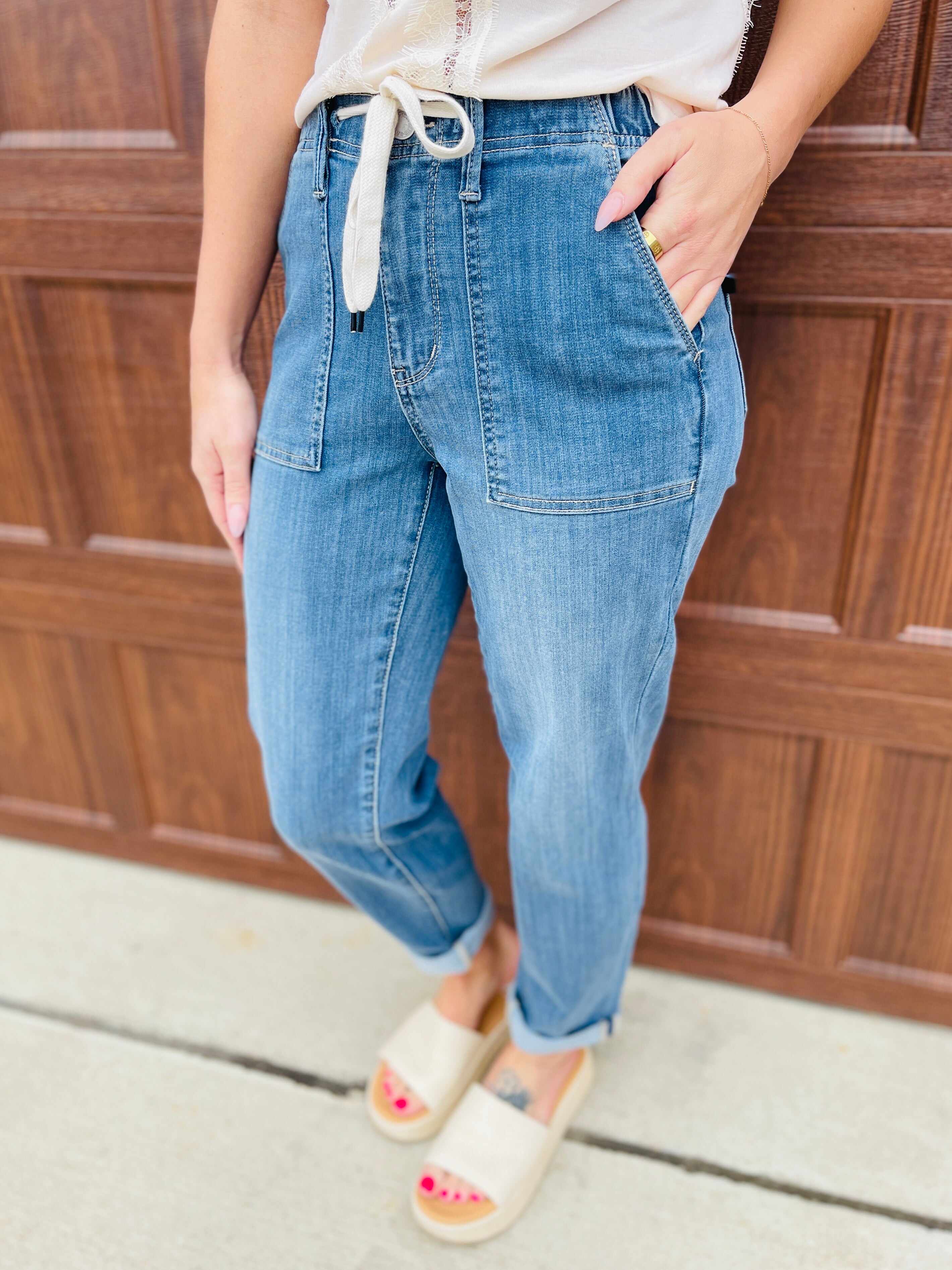 MARKDOWNS! Joggers REG/CURVY Jog It Out Denim Joggers RESTOCK!