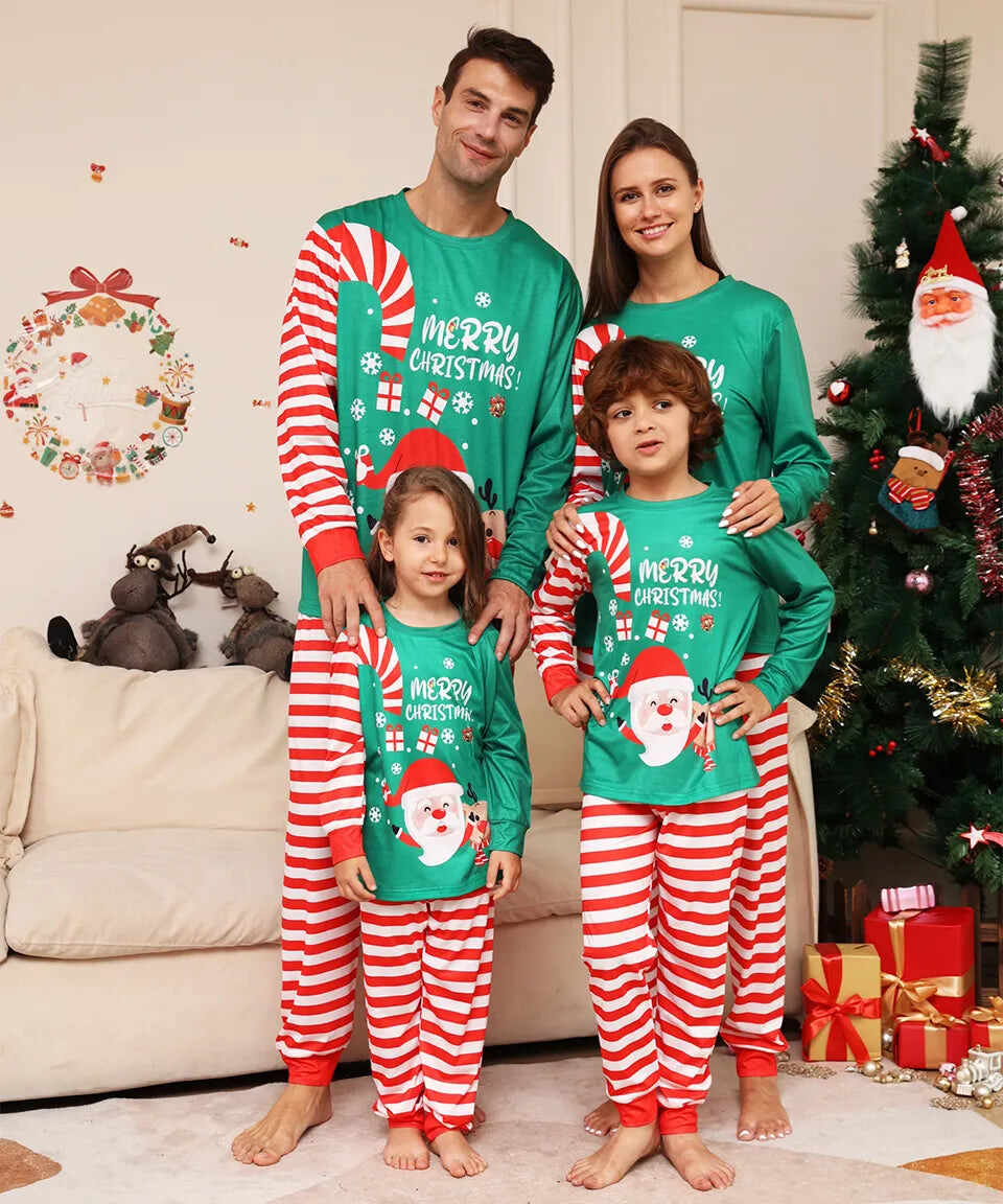 New Candy Cane Christmas Family Pajamas