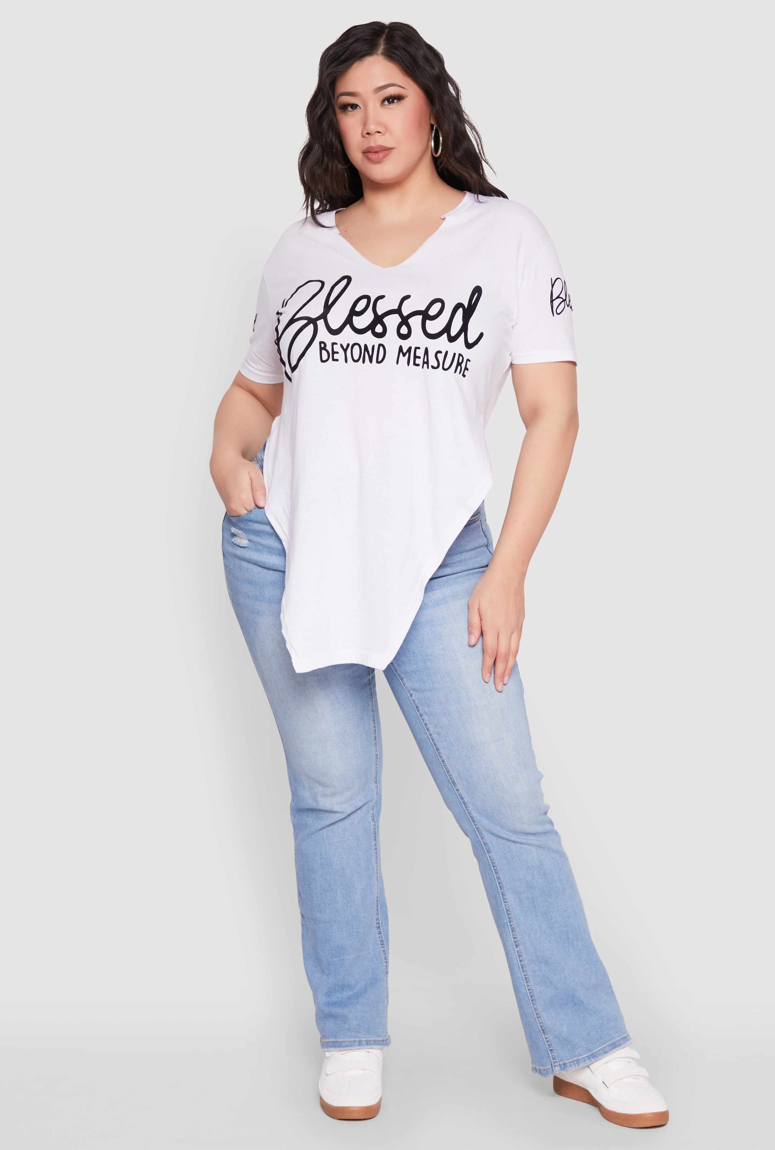 Plus Size Blessed Beyond Measure Graphic Tee