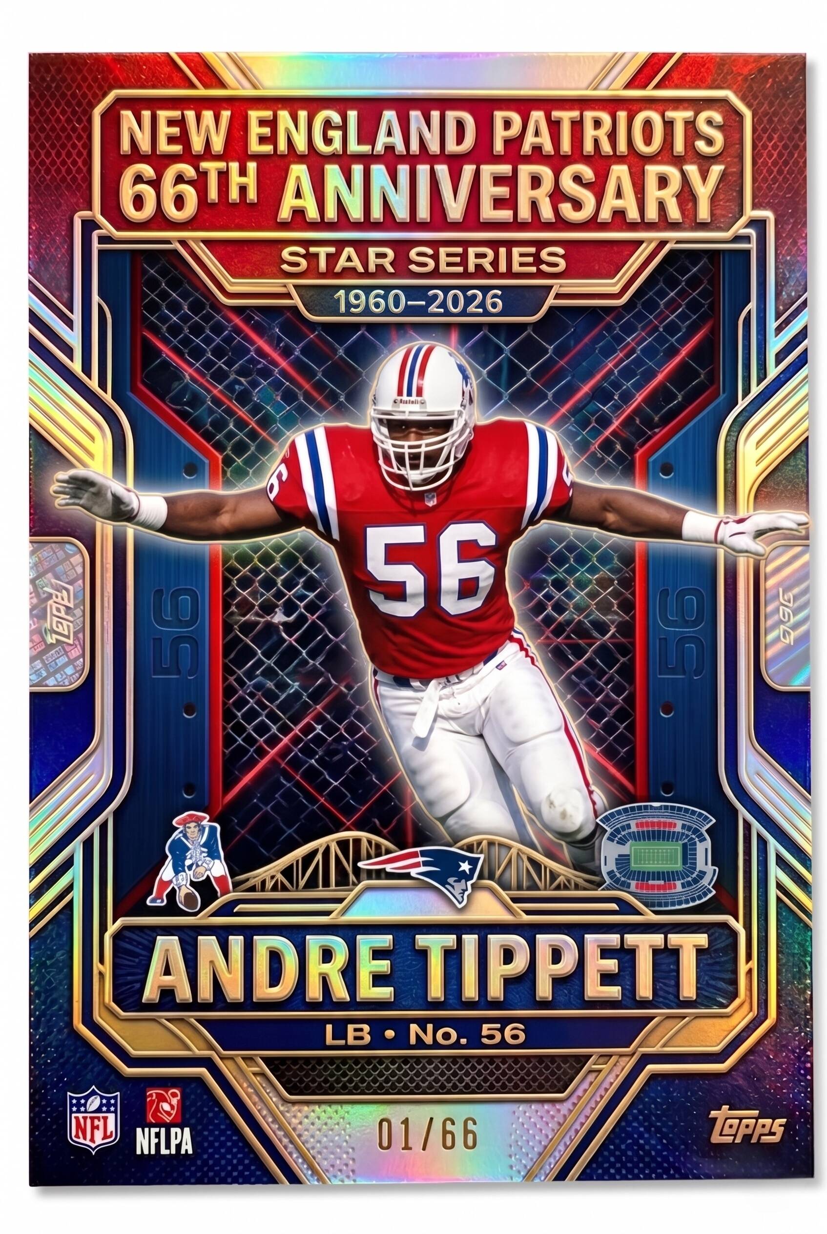 🏈New England Patriots 66th Anniversary Cards