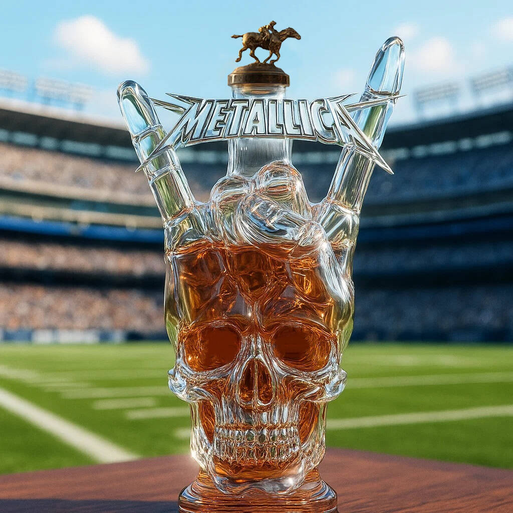 Metallica Devil Horns Whiskey Bottle