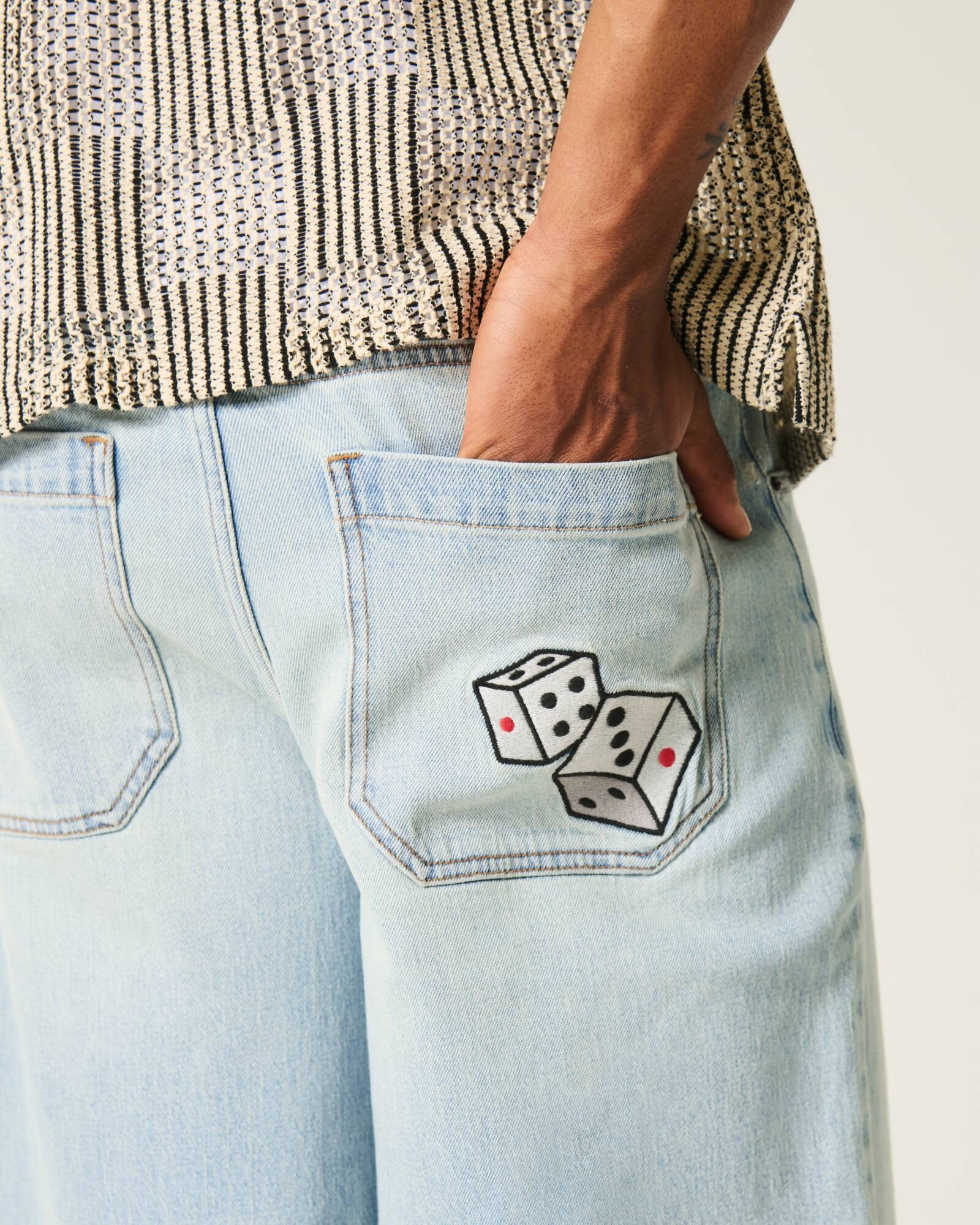 Washed Black Cat Graphic Super Baggy Denim Shorts