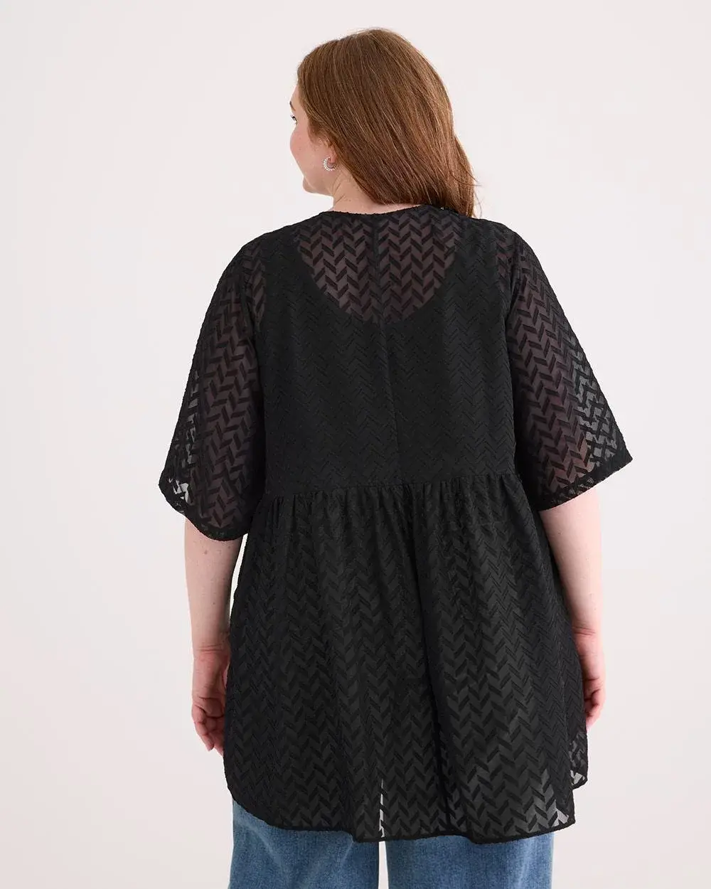 Woven Jacquard Tunic Kimono