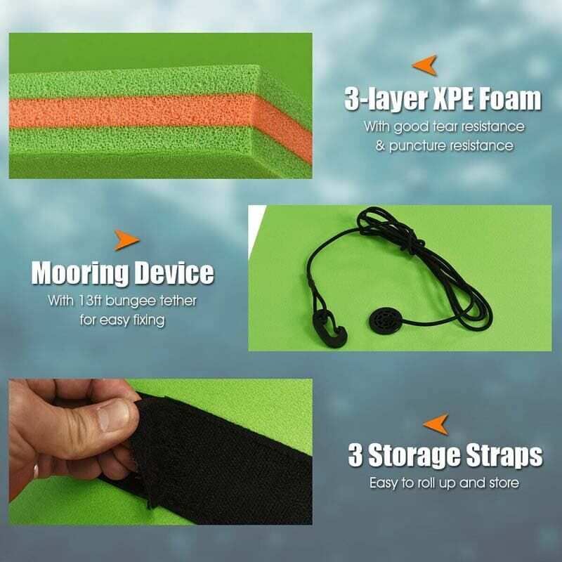 12' x 6' 3 Layer Tear-Resistant XPE Foam Floating Water Pad