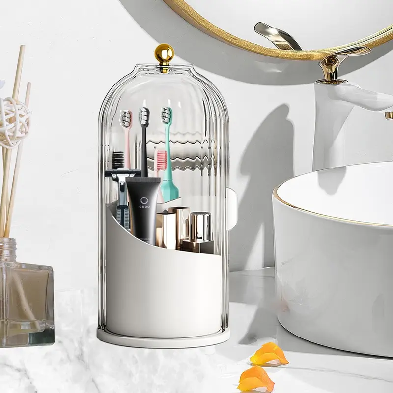 🔥LAST DAY-69 % OFF🔥 360° Spinning Toothbrush & Makeup Brush Organizer-Dustproof