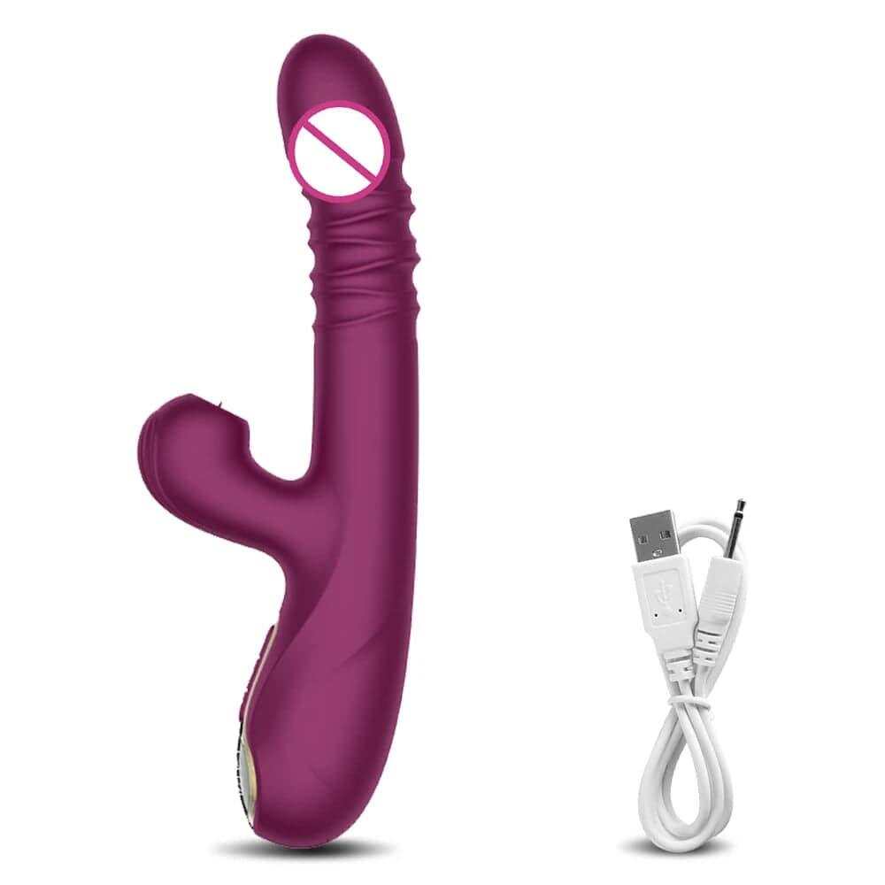 PASSION PULSE Rabbit Pushing Vibrator: Clit Sucker & G-Spot Stimulator