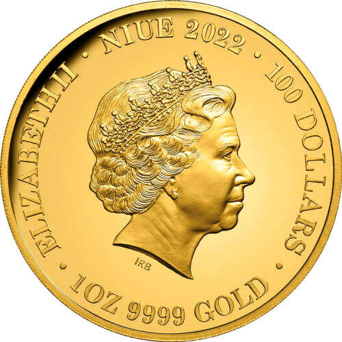 2022 EARTH FROM ABOVE 1 Oz Gold Coin 100$ Niue