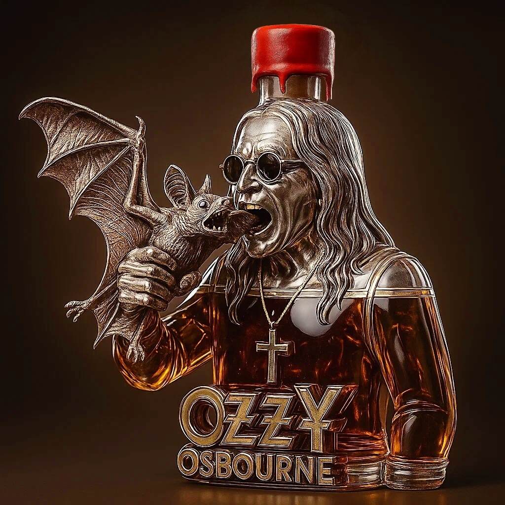 Ozzy Osbourne Final Tour Memorial Whiskey Bottle