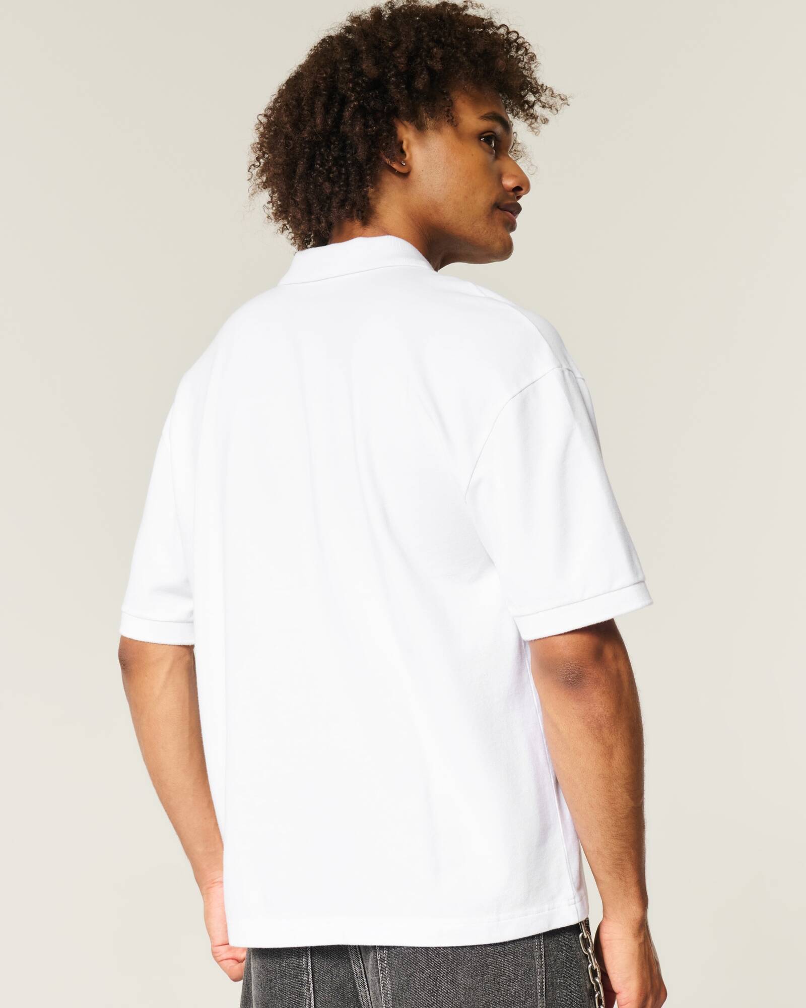 Boxy Crop Washed Polo